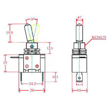 5Pcs 12V 20A AMP Blue LED Light Rocker Toggle Switch SPST ON OFF For Car Motor