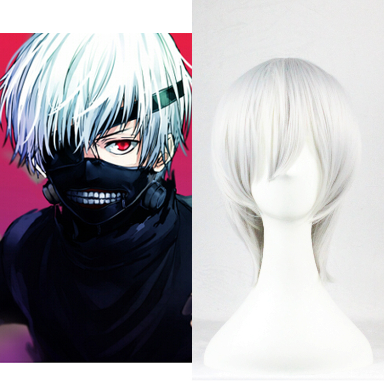 Image of 30Cm Tokyo Ghoul Harajuku Anime Cosplay Cheap Wigs For Black Women Japanese Drag Queen Heat Resistant Cosplay Wig Cabello