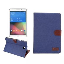 Stand woven pattern jeans pattern pu Leather Flip Case For Samsung Galaxy Tab A 8inch T350 Tablet Cover free shipping
