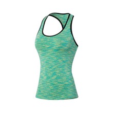 Women Fitness Quick Dry Sport Shirt Elastic Breathable Fitness Shirt Running Badminton Vest