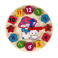 Wooden Blocks 12 Number Colorful Digital Geometry Clock Baby Educational Bricks Toy Baby Kids Children Toys