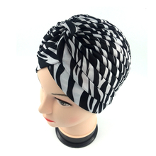 2016 Free Shipping leopard zebra Stretchy Turban Headwrap Hats Band Sleep high Quality Chemo Bandana hijab