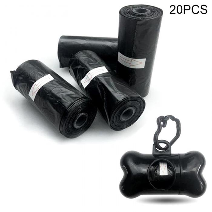 20/42 Rolls Dog Poop Bags Dispenser Disposable Pet Poo Garbage Bag for Cats Dogs