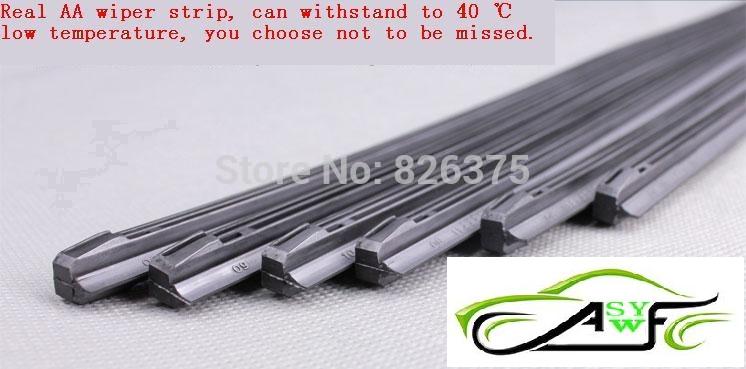 Image of Free Shipping High Quality Car Wiper Blade Strips Wiper Blades Windscreen Soft Wipers Rubber Size14" 16" 17" 18" 19" 22" 24" 26"