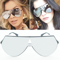 2017 New Goggle Mirror Brand Sunglasses Women Fashion Sunglasses Retro Brand Designer Integral Lenses Punk Sun