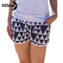KISSyuer Quick-drying Triangle chequered with black and white sexy swimwear summer women Couples Women board shorts KBS1007