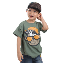 roupas infantis menina 2015 new Moomin Children summer short garcon cotton Tees O-Neck Letter green blue kids t-shirt for boys