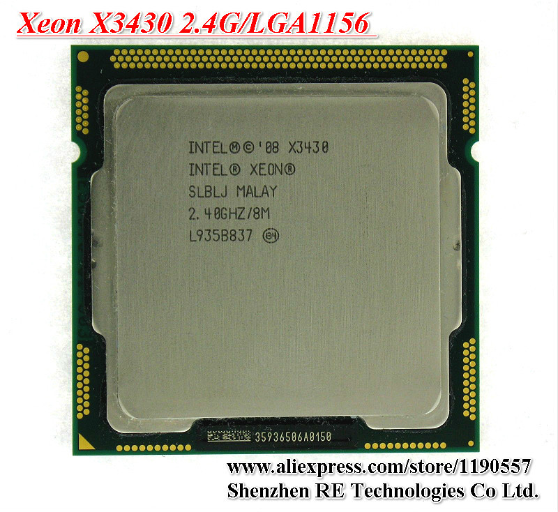  Intel Xeon X3430   2.4  LGA 1156 8   95   