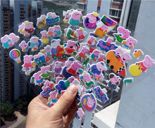 6pcs/lot 3D Puffy Bubble Stickers Cartoon Foam Pig Stickers for Kids Cute DIY Craft sticker for refrigerator/backpack/notebook