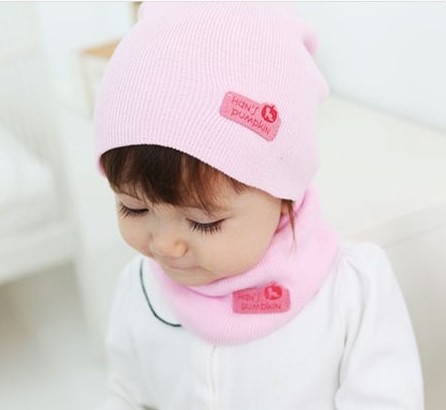 Free-shipping-6colors-new-fashion-spring-winter-children-beanie-scarf-twinsets-baby-pocket-hats-boy-earflap