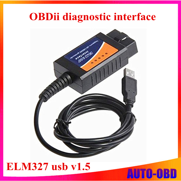 Image of Top rated ELM327 Interface USB OBD2 Auto Scanner v1.5 OBDII OBD 2 II elm327 usb Super scanner best price top selling