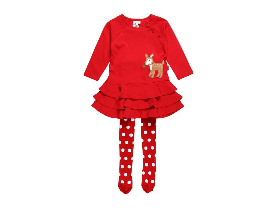 new style kids girl red christmas deer one piece dress new style kids girl red christmas deer one piece dress