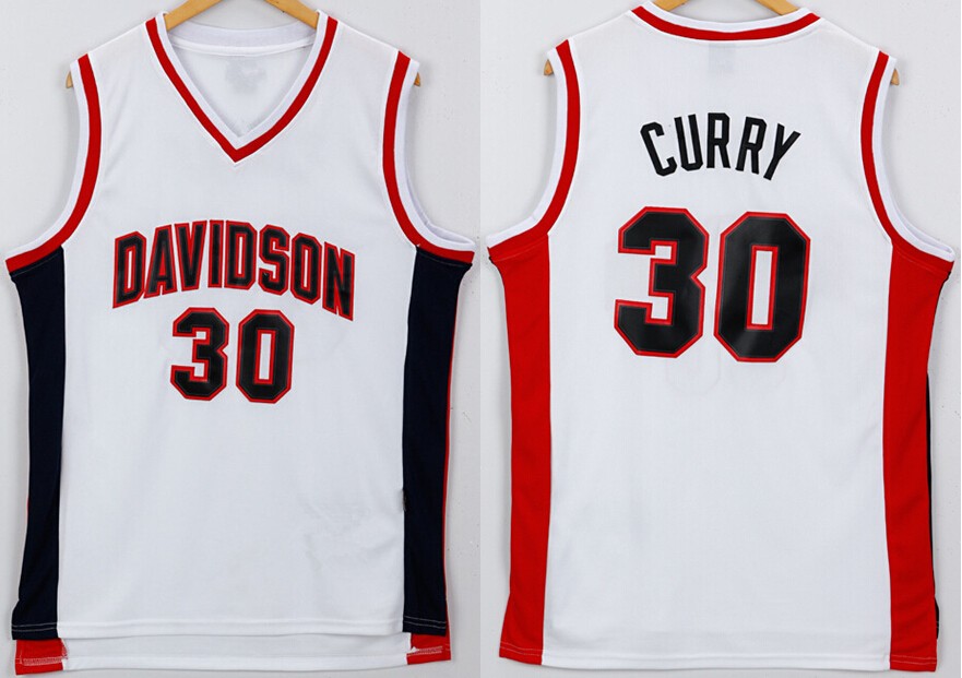 College NCAA Davidson Wildcats #30 Stephen Curry