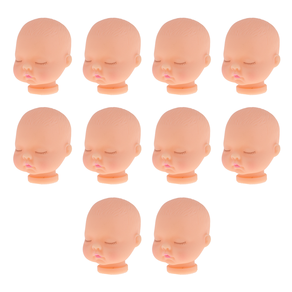 10 Stück Baby Kopf Schimmel Kahl Head Sculpt für Miniatur Puppe Custom Zubehör 