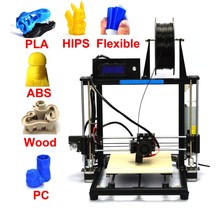 Large Print Size Bed+ Auto Leveling Prusa i3 DIY 3d Printer kit with 50g filament SD card and LCD for free