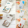 8 style Fashion Rhinestone Blue butterfly flowers High quality PU leather Case for Huawei P9 Lite