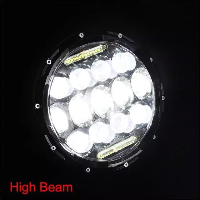 Fashion Design One Set 2pcs 7inch LED Headligth+DRL For Jeep 75W 6750LM High Lumens Excellent Fitment Auto Lamp Free Shipping 12
