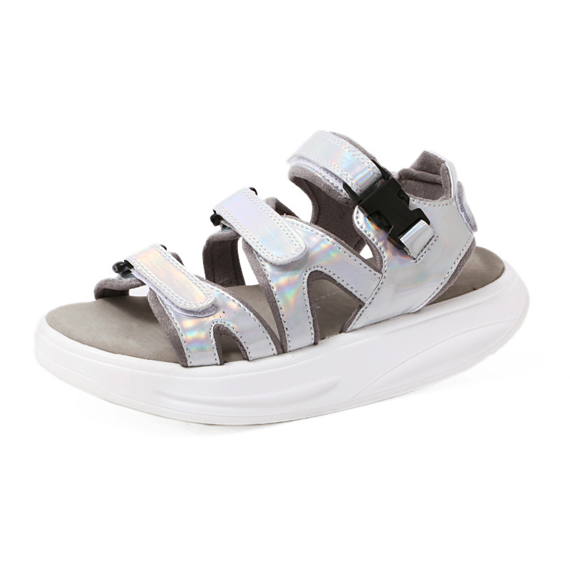 gold flat platform sandals