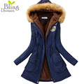 2016 Autumn Warm Winter Fur Collar Coats Jackets for Women Women s Long Down Parka Plus