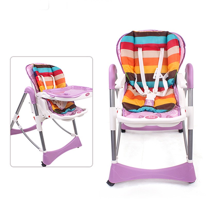 New-baby-stroller-Seat-Cushion-Cotton-stripe-baby-car-waterproof-pad-stroller-accessories-Pram-Rainbow-cotton (1)