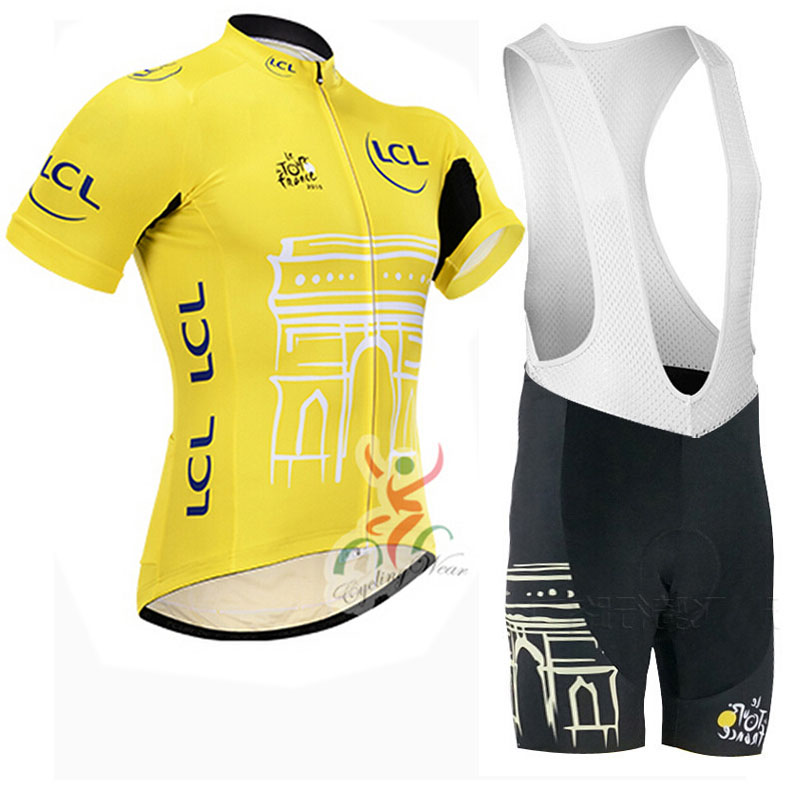 Image of 2015 Tour de France Racing Bike Cycling Clothing Cycle Cycling Jersey/Breathable Mountain Bicycle Sportswear Roupa Ciclismo