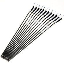12pcs lot 31 Arrows Archery Turkey Feathers Carbon Arrows 7 5mm Spine 500 Hunting Bow Arrows