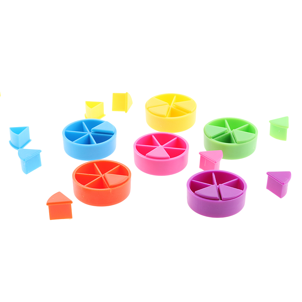 42pcs/pack Multicolor Trivial Pursuit Replacement Game Pieces Pie Wedges 