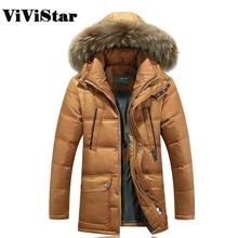 Men Winter Snow Down 2015 New Arrival Thick Business Dress Slim Fit Warm Long Coats F1179