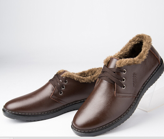 2015 Winter Men shoes casual shoes cotton padded shoes PU leather men boots Martin Boots ankle