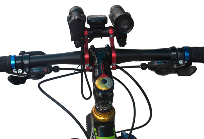Handlebar Carbon Tube Chronograph Bike Expander CNC Anodised Bicycle Multicolor Headlight Flashlight Mount Lamp Holder Expander