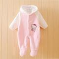 2016 Newborn Baby Clothes Cartoon Baby Girl Rompers Autumn Winter Fleece Long Sleeve Newborn Baby Boy