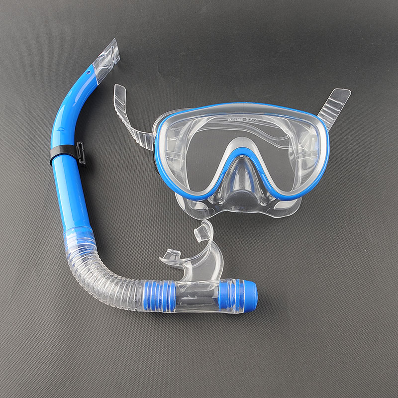 Image of Swimming Swim Scuba Pro Anti-Fog Goggles Mask Dive Under water Diving Glasses Submersible w/ Dry Snorkel Set 3 Colors