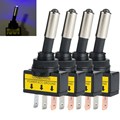 4 Pieces Lot 12V 20A Car Auto Blue LED Light Toggle Rocker Switch 3Pin SPST ON