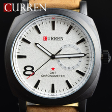 CURREN fashion quartz watch men casual wristwatch Genuine Leather strap army military sport watch for men and women male clock