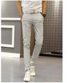 2016 summer top fashion Korean straight style Zipper Slim elastic drawstring Leisure full length skinny casual