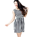 21colors XXL women s summer cute o neck A line chiffon beach sleeveless floral Mini dress