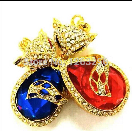 Free Shipping 32GB 16GB 8GB 4GB Crown Heart USB 2 0 Flash Pen Drive 2GB Jewelry
