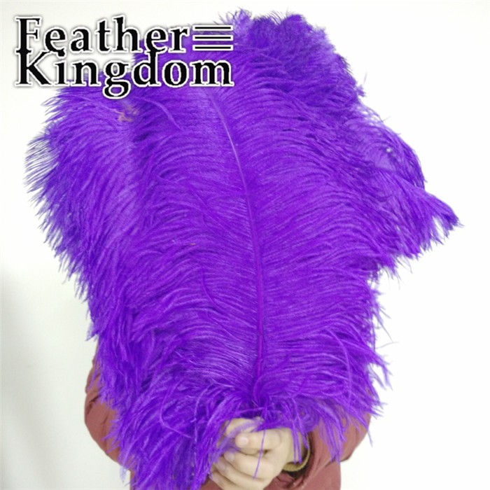 50-55cm purple ostrich feather