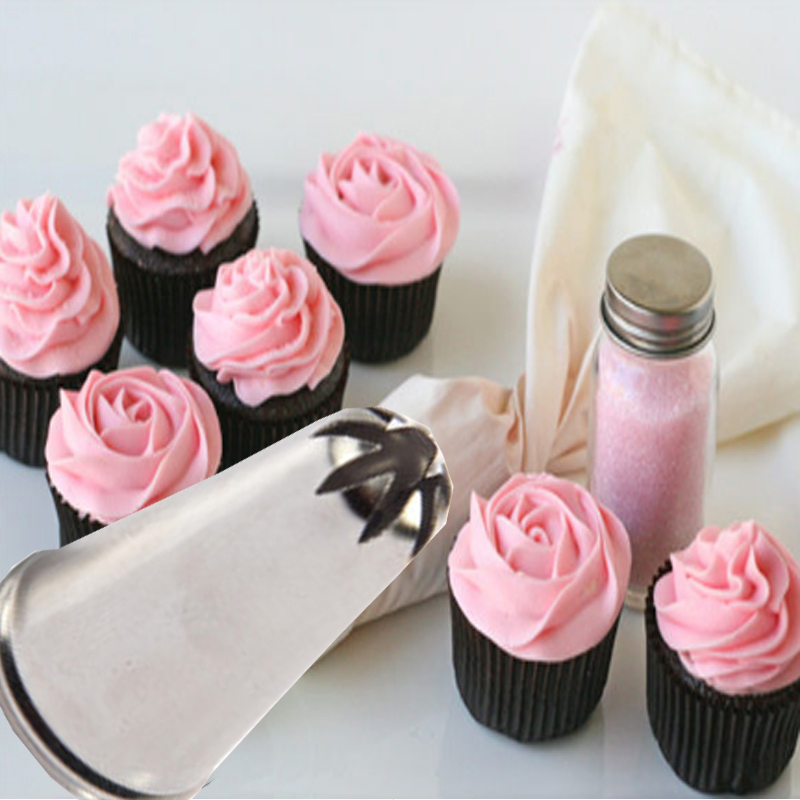 Image of Rose Flower Cup Ice Cream Piping Tip Nozzle Cake Decorating Pastry Tools