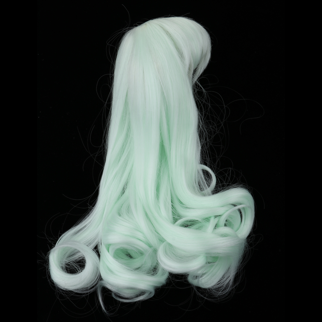 DIY 16'' Doll Hair Wig for Sharon Girl Doll Making Supplies Light Green 