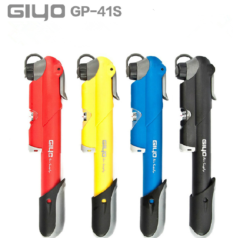 Image of bike pump GIYO GP-41S Made in Taiwan Pressure Gauge mountain mini bicycle air pump cycling accessories (A/V) (F/V)
