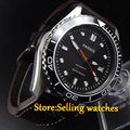 Parnis New 45mm black dial Ceramic Bezel Automatic Movement Men s Watch