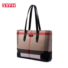 2016 Hot Sale Women Bags Handbags Women Famous Brands Canvas Shoulder Bag For Girls Plaid Tote Bag Ladies Purses and handbags