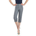 2017 New Arrival Natural Color Pencil Pants Midweight Flat Woven Solid Zipper Casual Regular High Capris