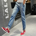 Plus Size Hiphop Trousers Summer Fashion Men s Jeans Blue Slim Denim Pants Blue For Male