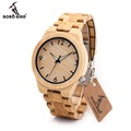 BOBOBIRD Natural All Bamboo Wood Watches Top Brand Luxury Men Watch Wth Japanese 2035 Movement For