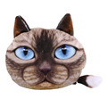 3D Frosted Women Cute Cat Printing Coin Purses Girls Animals Cat Face Tail Coin Purse Kids