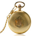 Golden Automatic Mechanical Pocket Watch Fob For Nurse Luxury Fashion Trendy Stylish Shield Pendant Men Women