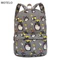 Lovely Totoro Printing Canvas Backpack Korean Styles of School Bags Free Shipping B