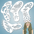 Face Airbrush Paint Stencil Template Airbrush Painting Face Makeup 4 Sheeets